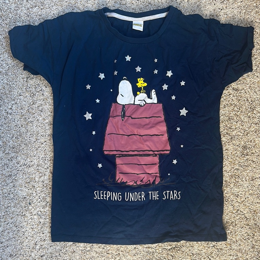 Kids Navy Snoopy Graphic T-Shirt